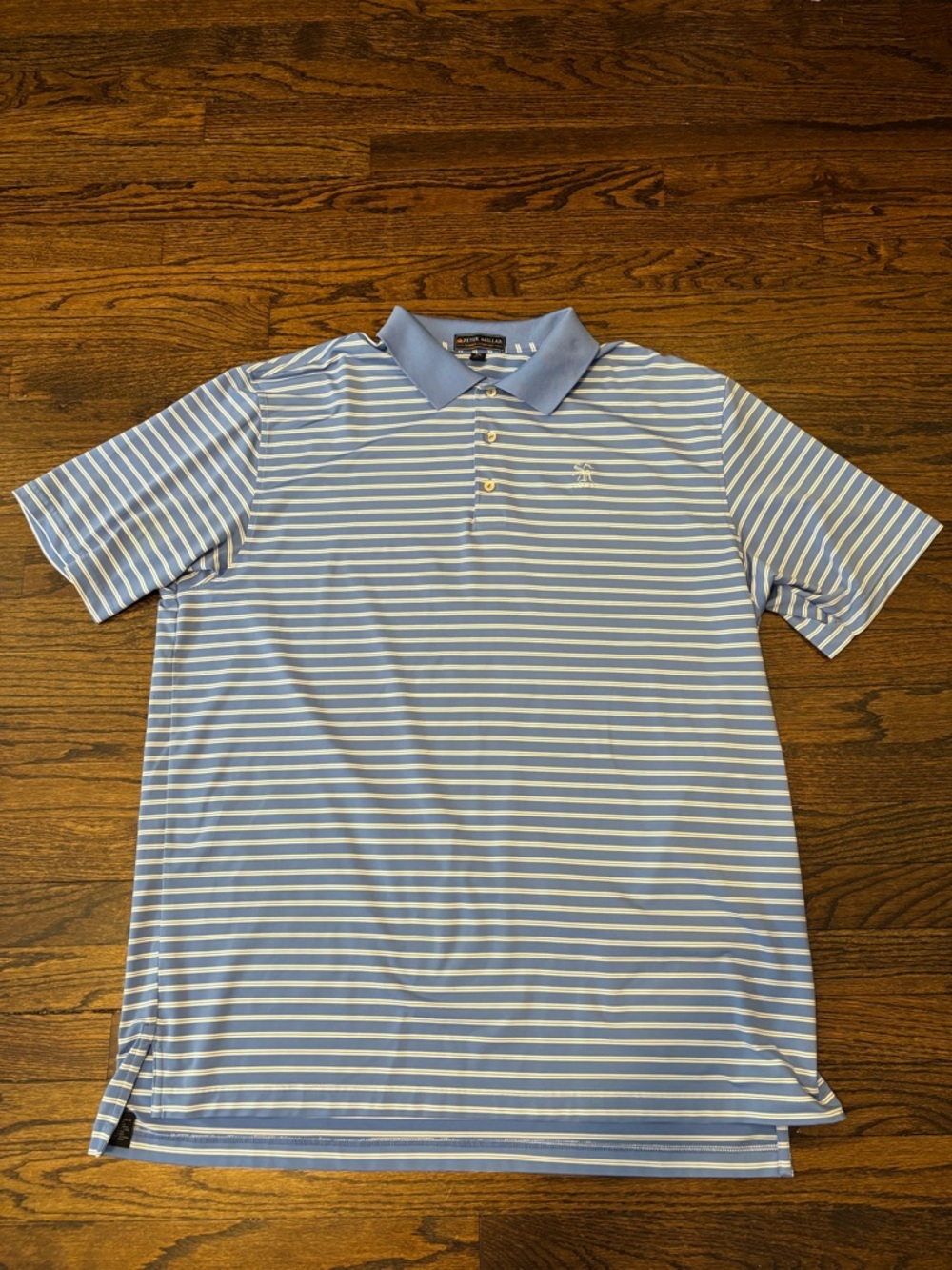 Peter Millar Flaw Summer Comfort Blue Big and Tall Summer Short Sleeve Golf Polo